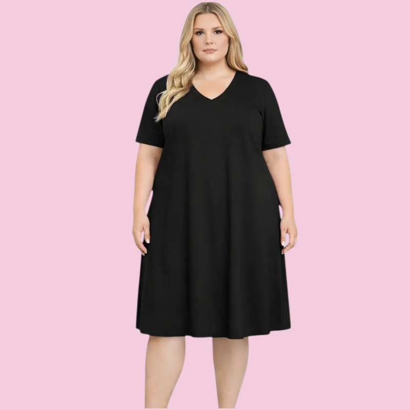 Vestido Bobo Manga Corta Modal - Talles Especiales