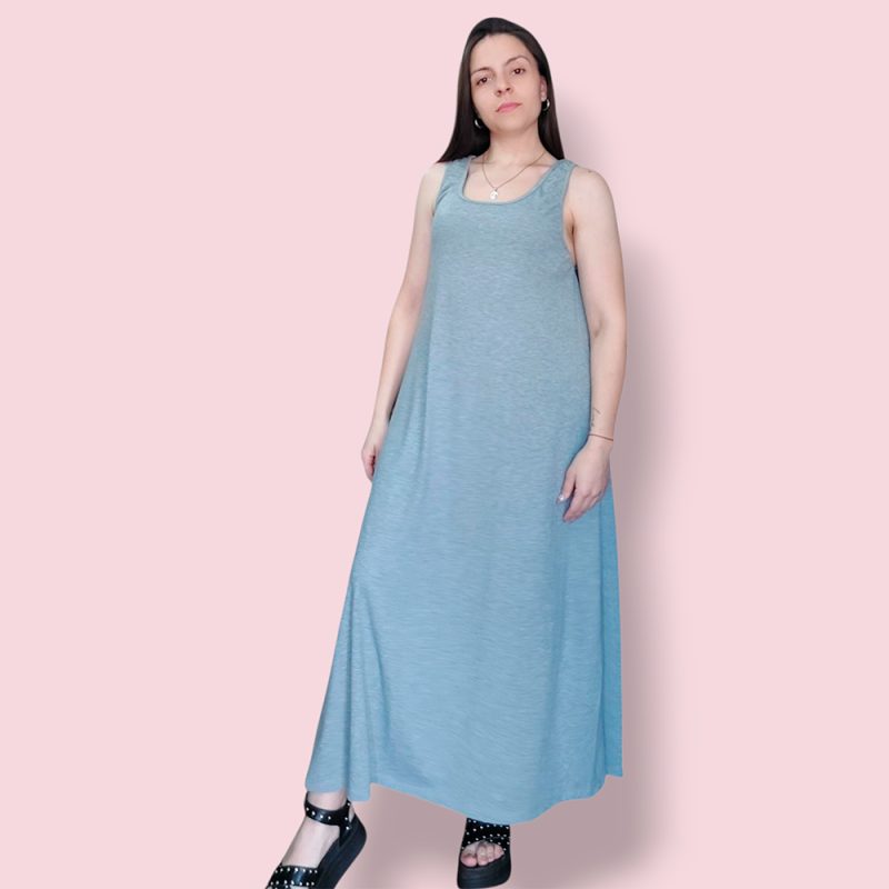 Vestido Largo Musculosa Estrella Morley - Talle Grande