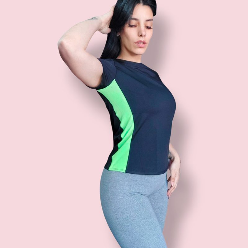Remera Deportiva Combinada de Lycra Tricot – Talles Grandes