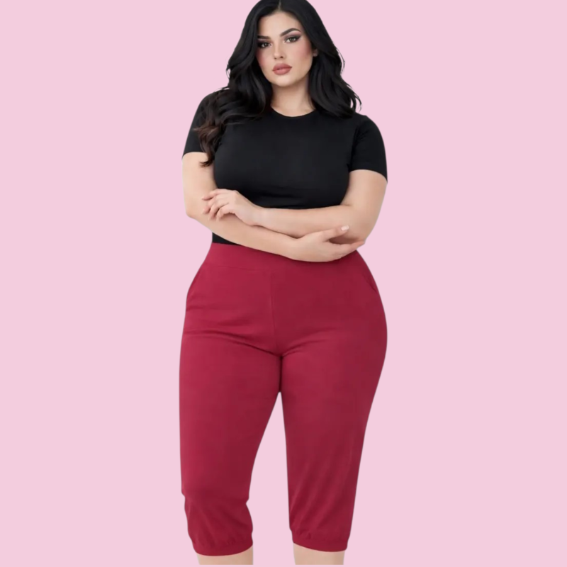 Calza Pescadora Capri Mujer Con Bolsillos De Modal Con Lycra - Talles Especiales