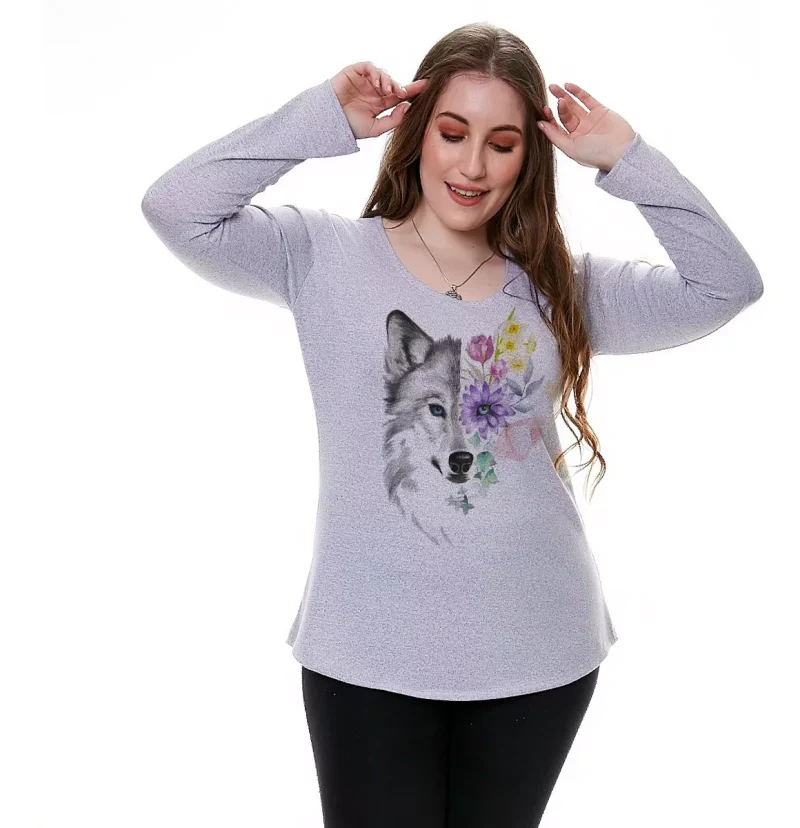 Remera Lanilla Estampada - Talles Grandes