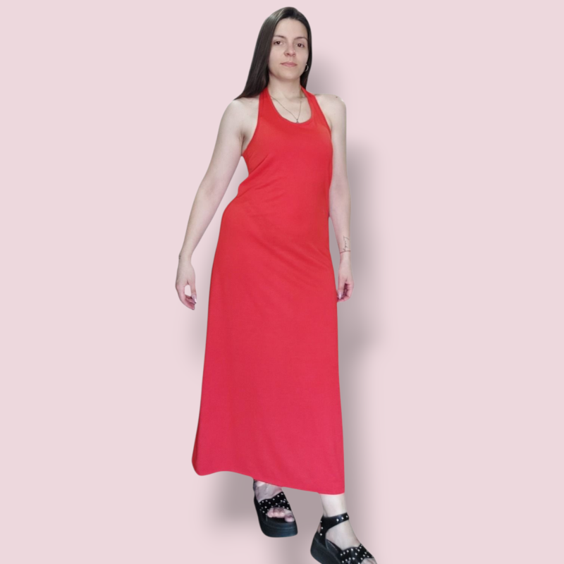 Vestido Infinito Espalda Descubierta Modal - Talle Grande